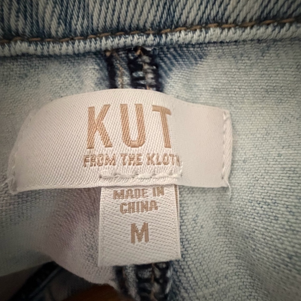 Kut from the Kloth Gretel Denim Shirt Dress Size  Medium Light Wash - Picture 14 of 15
